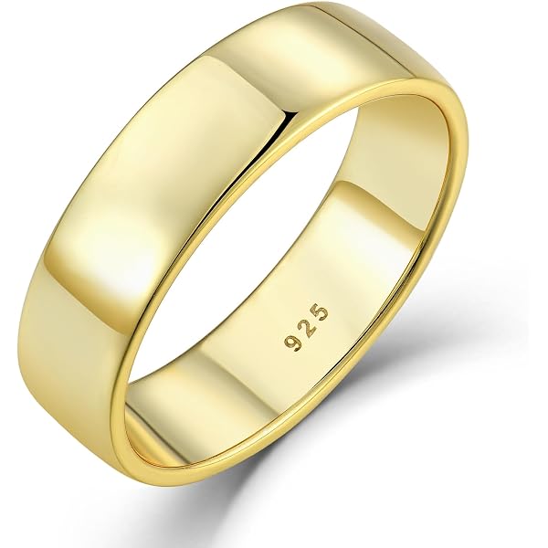 5mm Wedding Band Ring – 925 Sterling Silver Comfort Fit Ring For Men & Women, Sizes 7-12