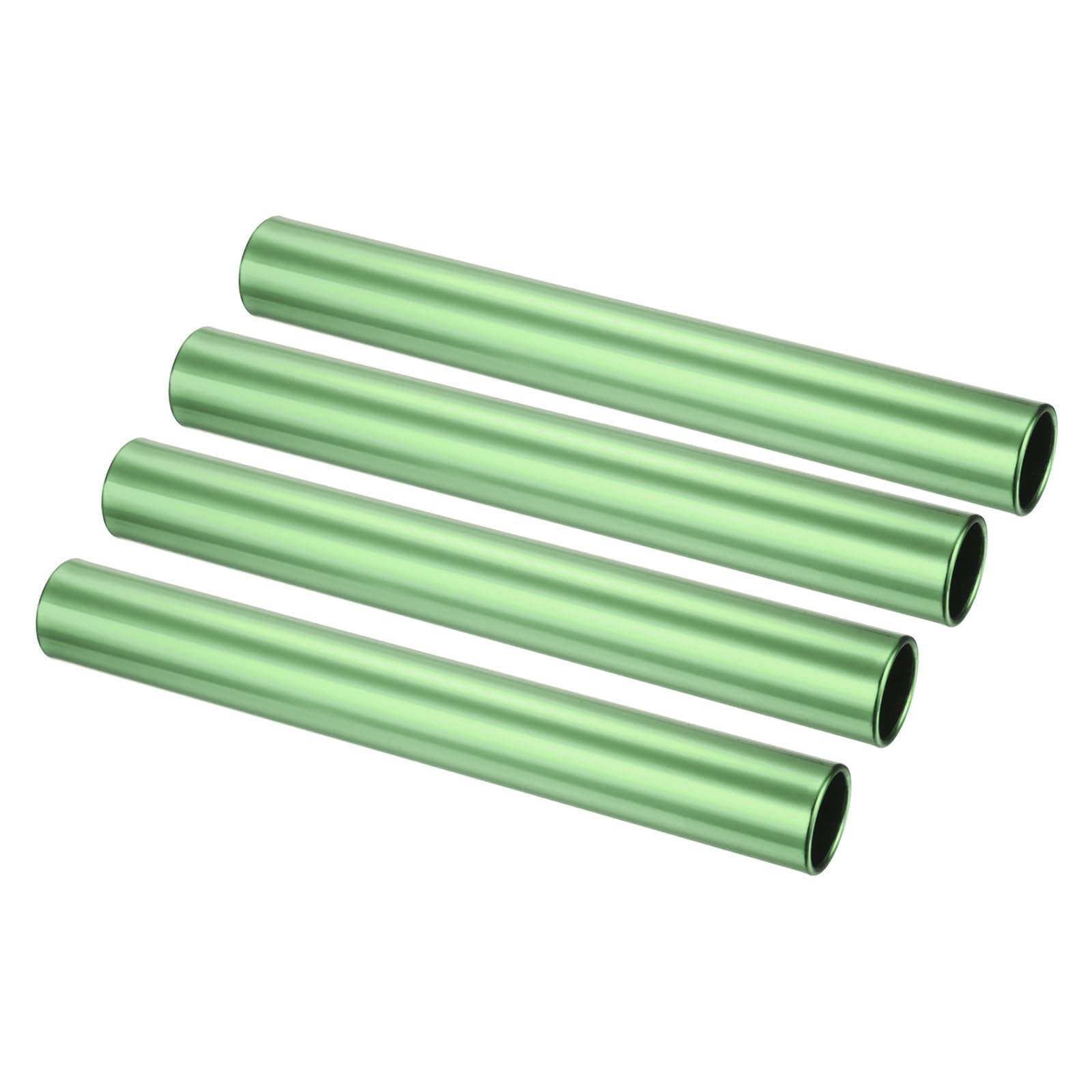 PATIKIL Relay Track Baton, 4 Pcs Aluminum Tube Field Running Race Stick Corrosion Resistant for Outdoor Athletics Sport Game Practice Tool, Green