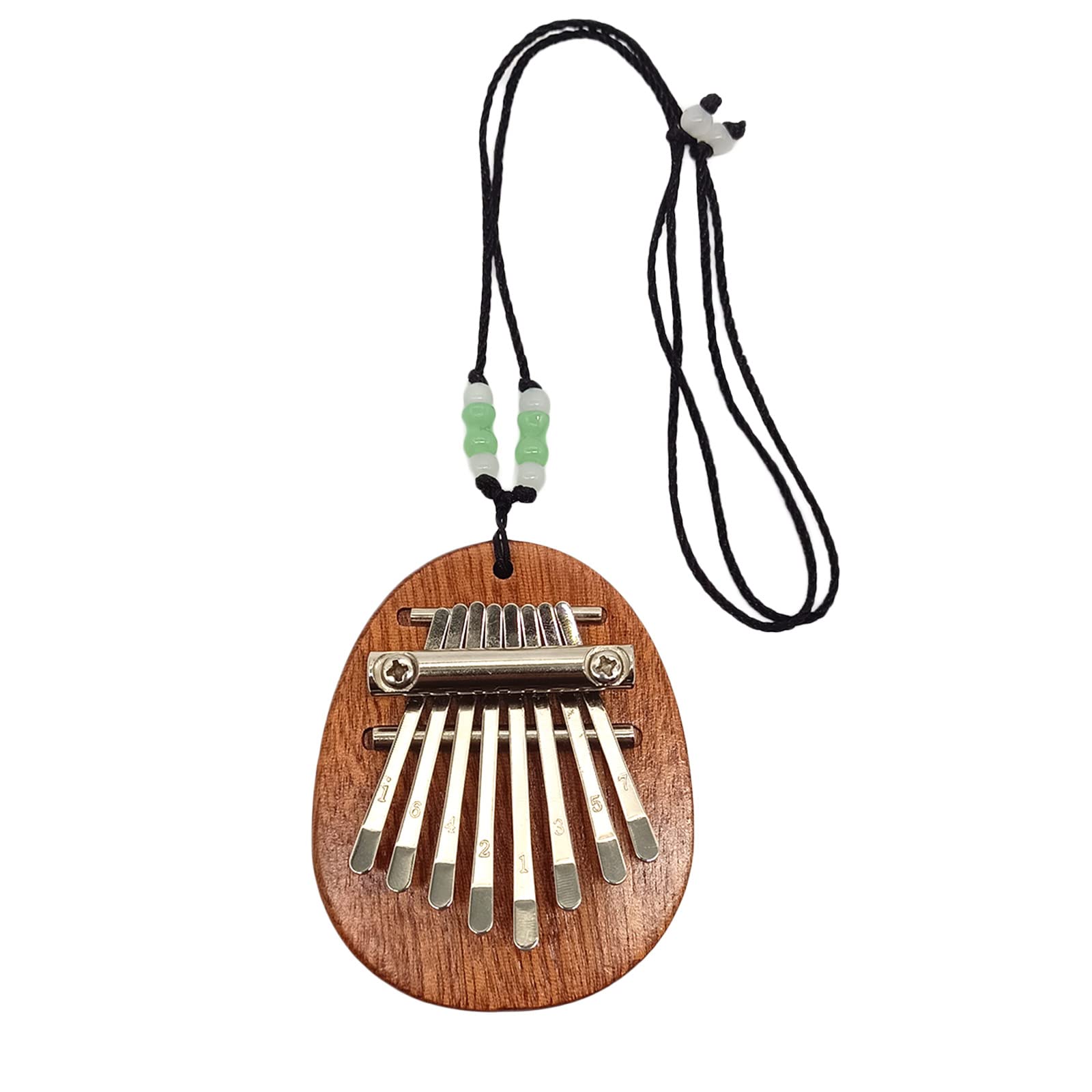 Ainkou 8 Keys Portable Mini Kalimba Finger Thumb Piano Marimba Musical Handmade Instruments Solid Wood with Lanyard