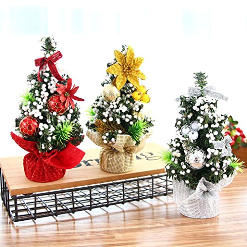Keepfit Merry Christmas Tree, Home Bedroom Office Desk Decoration Toy Xmas Gift for Children (Red)