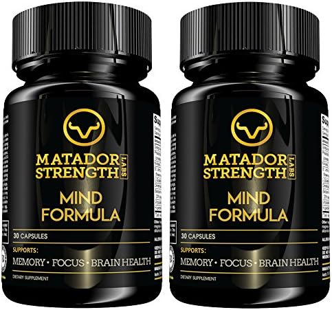 Ginkgo Biloba Memory Support Vitamins - with St. John's Wort and L Glutamine Bacopa Monnieri DMAE for Mental Focus, Clarity, Energy, Performance, Neuro and Brian Health - 2 Bottles Made in USA