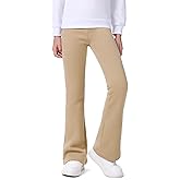 BOOPH Girls Fleece Lined Leggings Winter Flare Leggings Casual Warm Bell Bottom Pants for Teen Girls