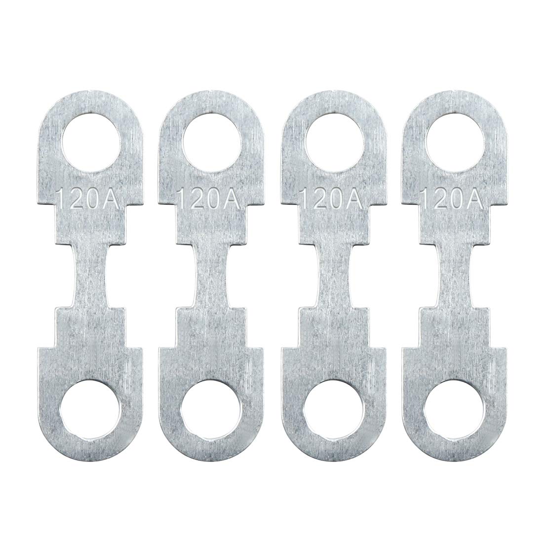 sourcingmap 4pcs 120A Flat Fuse Strip Metal for Car Automobile DC 32V Universal