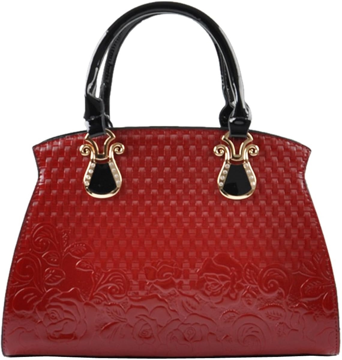 N E Girl 1304 9 Red Pu Leather Women S Shoulder Bag 34 X 14 X 23 Cm W X D X H Amazon Co Uk Shoes Bags