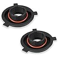 ZKFAR 2 PCS H4 Car Led Light Bulb Retainers, 0.4In x 0.6In Nylon Fiber Durable Light Bulb Adapter Sockets, Universal Waterproof Vehicle Lights Buckle Holder Accessories for SUV Truck (Black)