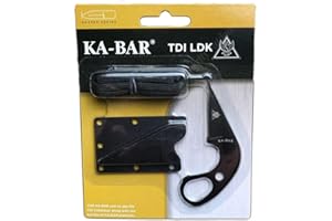 KA-BAR 1478BP TDI Law Enforcement Ldk-Blister Pack, Black Hard Plastic Sheath, Str Edge