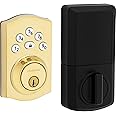 Kwikset 9240TRL-L03 Traditional Powerbolt Electronic SmartCode Deadbolt with RCAL Latch and RCS Strike Lifetime Brass Finish
