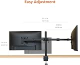 Amazon Basics Adjustable Dual Computer Monitor Arm Mount Holds Monitors Up To view 4