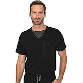 Med Couture Men's Scrub Top Cadence 2-Way Stretch Technology with Ultra Soft Fabric & One Chest Pocket - MC7478