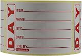 Label Metrics 49x75mm Prepped Food Labels Removable Red Text Roll of 500