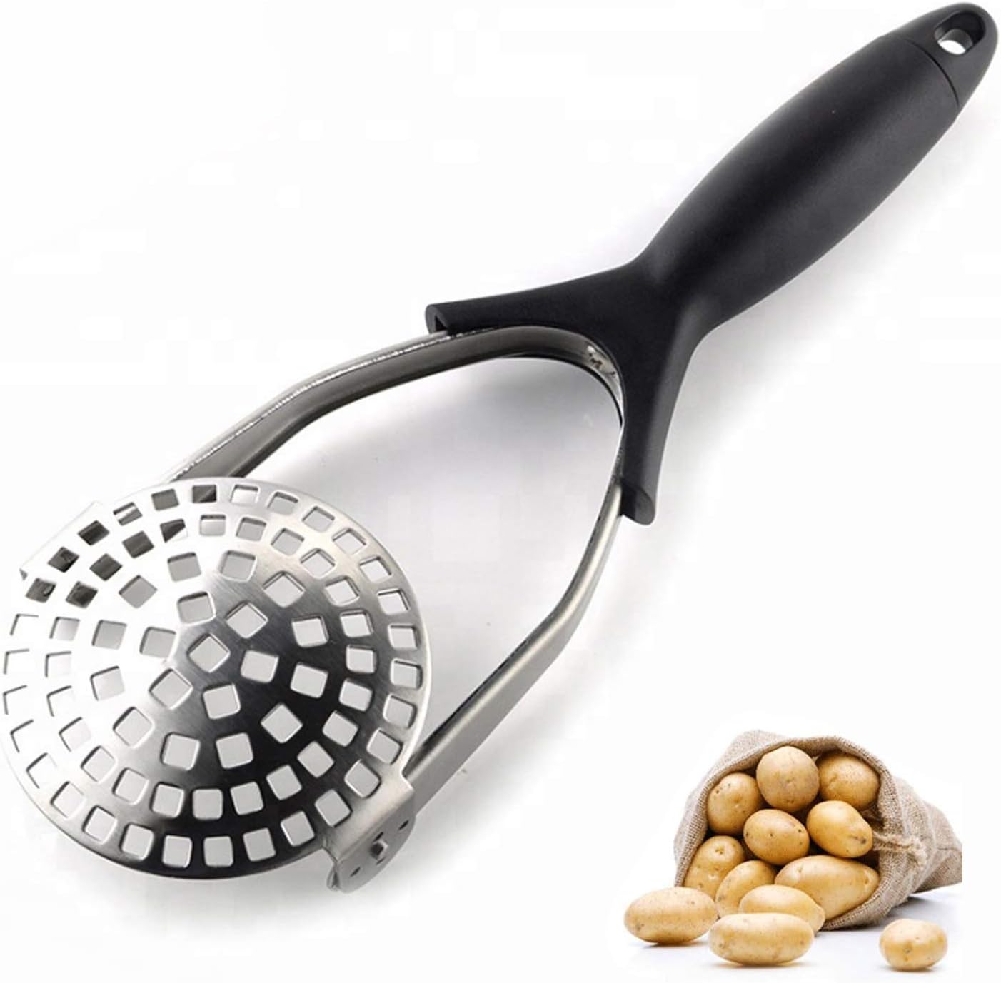 JOYIT Stainless Steel Potato Masher Foldable Potato Ricers, Large