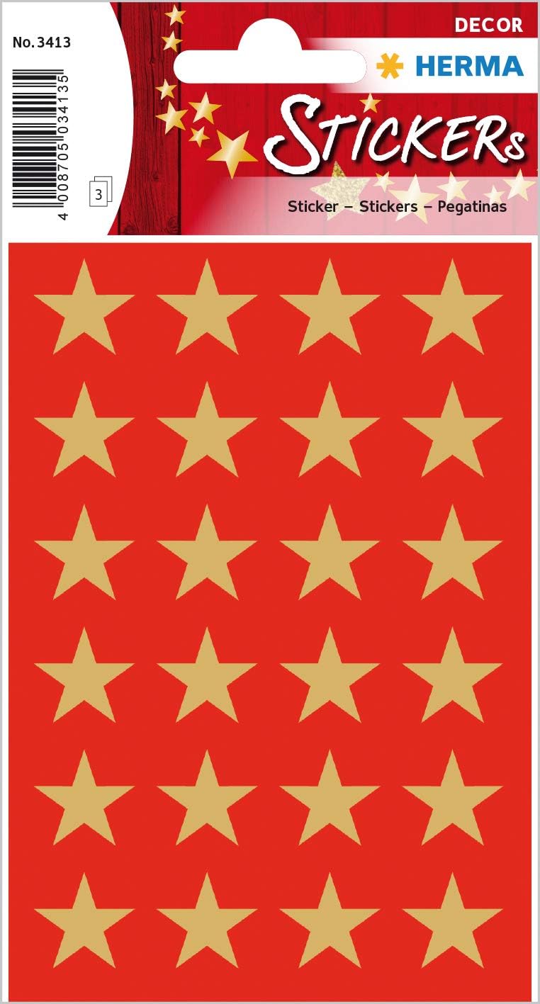 HERMA 423 Christmas Gold Star Stickers for Card Making Crafts, Envelopes and Xmas Decorations - Image 5
