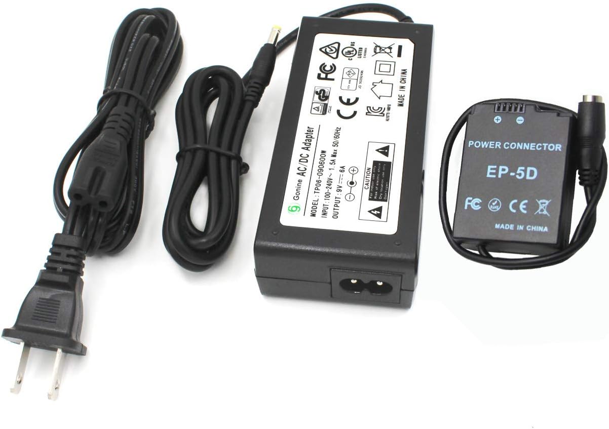 Gonine EH-5 Plus EP-5D (EN-EL21) AC Power Adapter Kit Charger for Nikon 1 V2 1V2 Camera.