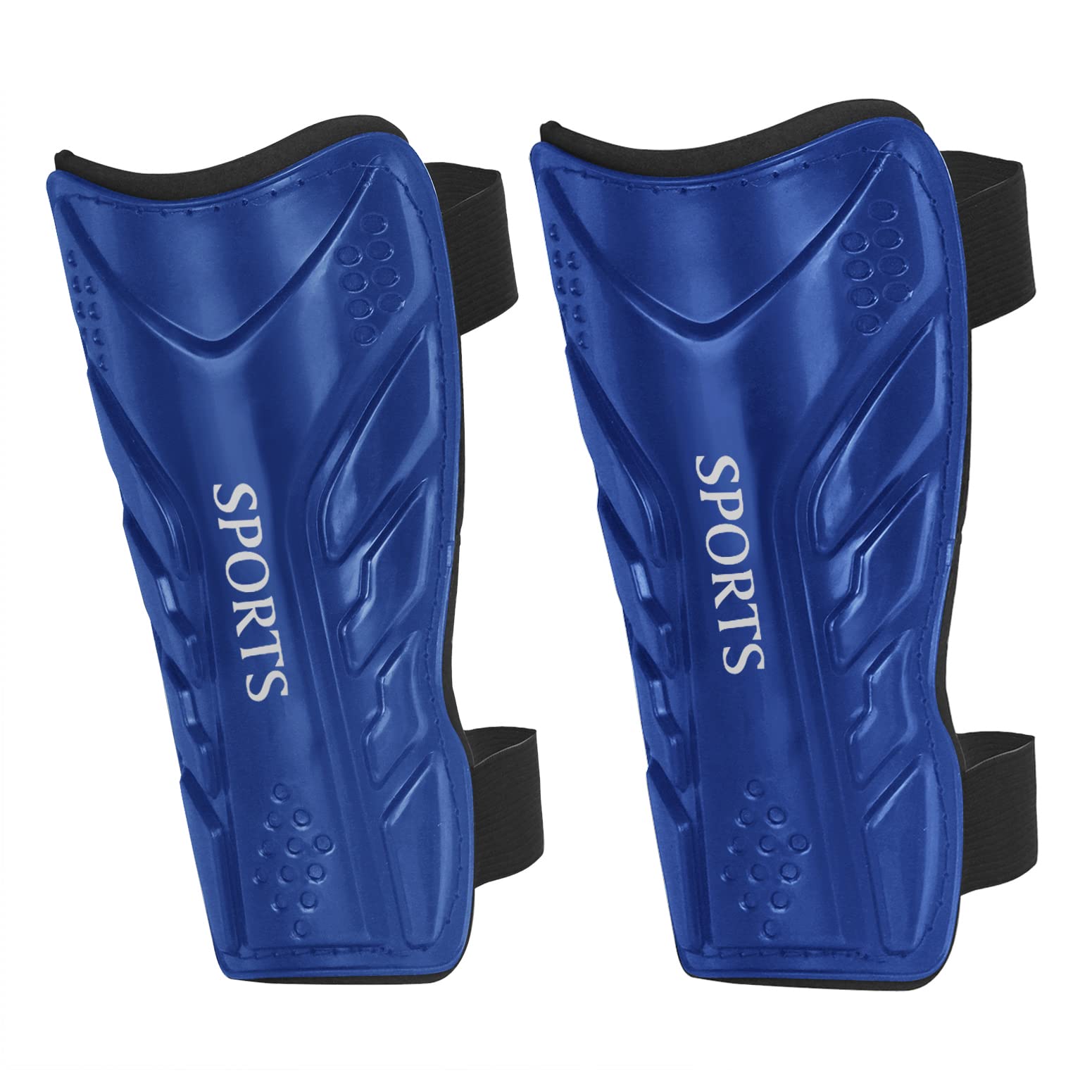 Football Shin Pads Kids Soccer Shin Guards Lightweight & Breathable Sports Leg Protector Adjustable Calf Protective Gear Double Elastic Straps Football Games Shin Pad Board for Boys Girls Teenagers