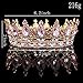 Ulike2 King/queen Crown Red Ruby Stone Sapphire Tiaras Gold/silver Plated Hair Jewelry (11#)