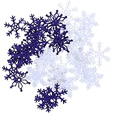 COHEALI Felt Christmas Snowflake Ornaments Set 1.96In Hanging Snowflake Decorations for Tree Window Ceiling - Winter Holiday Xmas Pendant for Home Decor Party