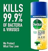 Dettol All In One Disinfectant Spray Lemon Breeze 400ml view 2