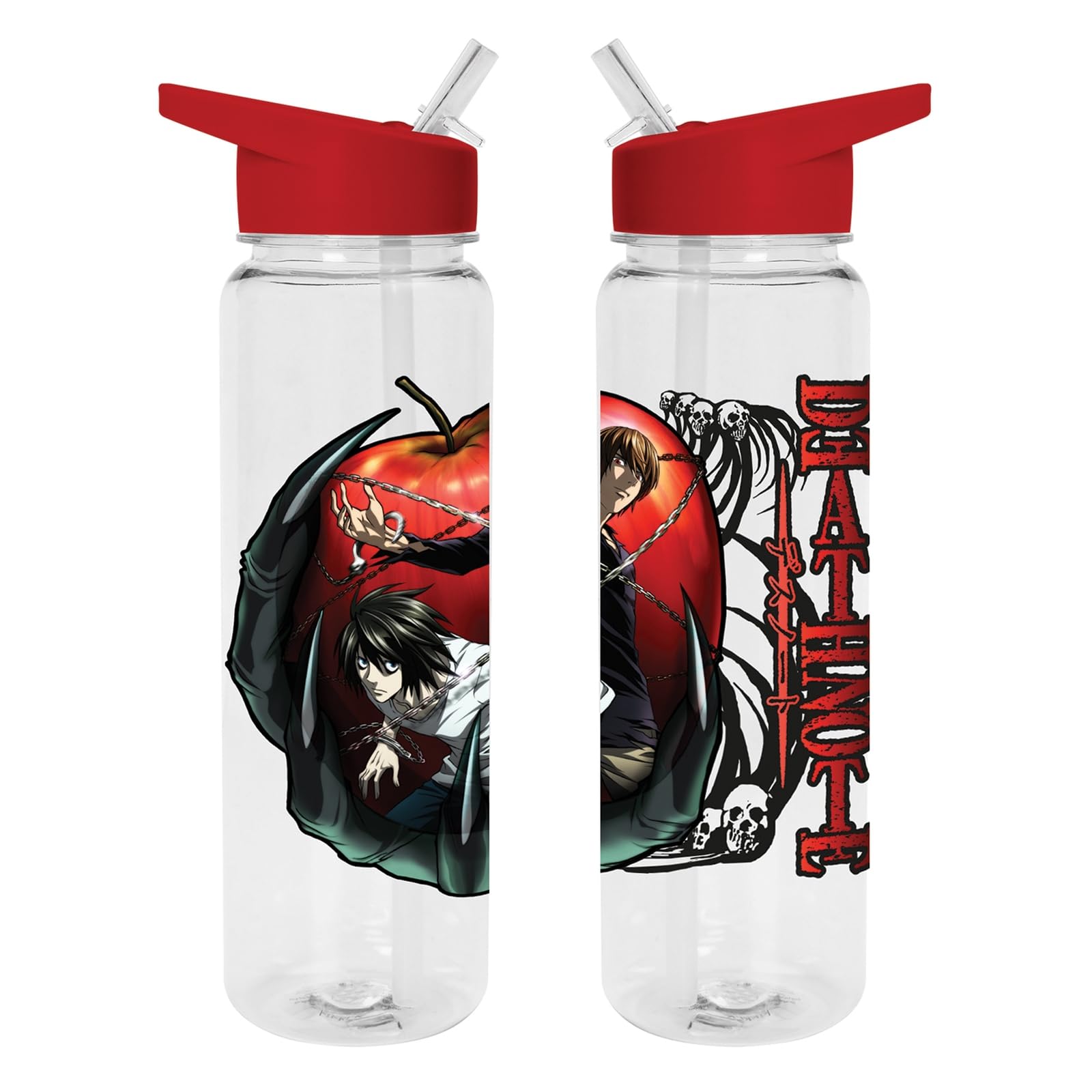Death Note Water Bottle (Chains of Fate Design) 700ml Plastic, Girls', Boys', Kids' - Official Merchandise