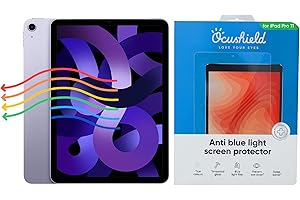 Ocushield Anti Blue Light Screen Protector for Apple iPad Pro 11" (2018 & 2020)/iPad Air 10.9" (2020) - Blue Light Filter for