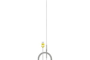 PerfectPrime TL1916SL K-Type Inconel 600 Flexible Thermocouple Temperature Sensor Probes -40~2012°F, 1.6mm / 300mm