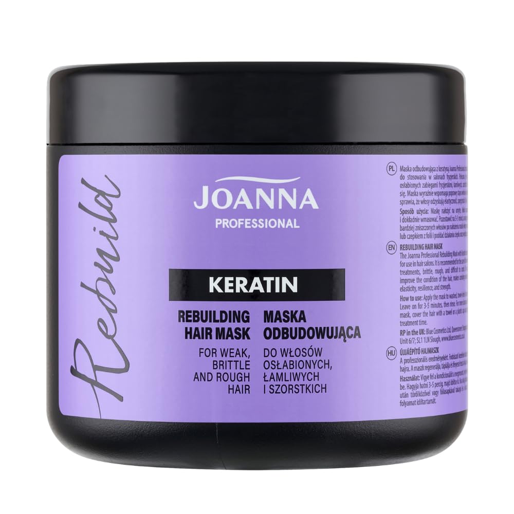 Joanna Professional Keratin Hair Mask - Repair Damaged Hair - 500g Jar