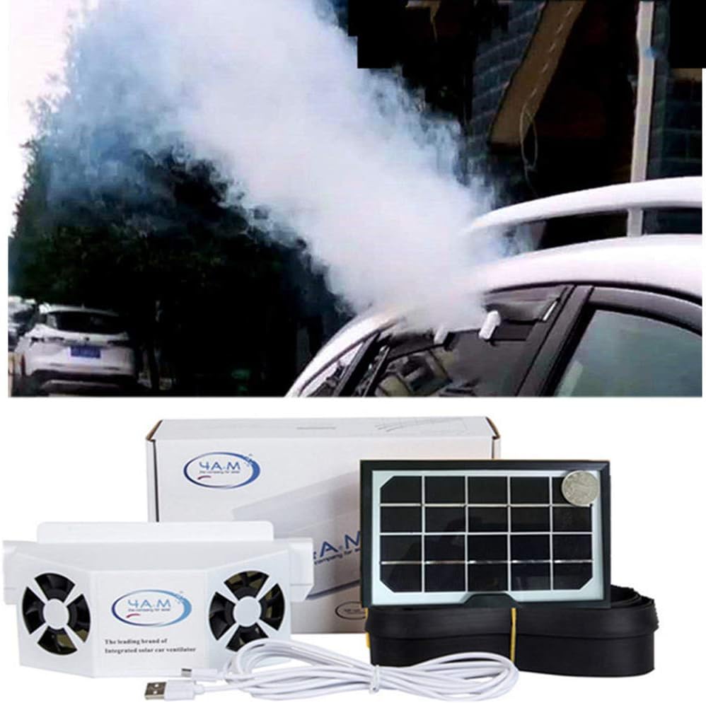 Amazon 車用排気ファン カーファン カーソーラーファン Usb充電可 換気扇 搭載 冷却空気 ソーラーパネルとファンの分離設計 車載ファン 車用冷房品 車内換気 熱気排出 空気清浄機 消臭 自動車 車載用 省エネ 最新吸盤式 車載用冷暖房器具 車 バイク