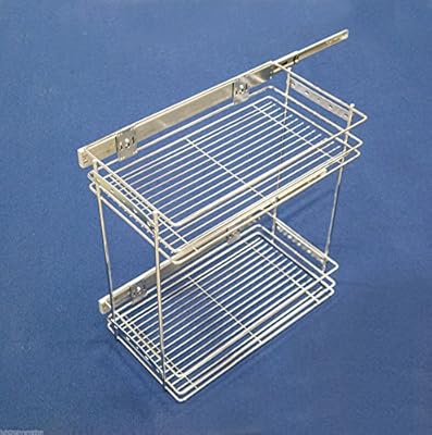 Pull Out 2 Tier Wire Basket 300mm Soft Self Close Kitchen Storage