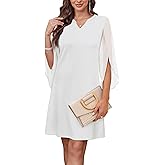 RUMIA Cocktail Dresses for Women Chiffon Sleeve Wedding Guest Dress (XS-3XL)