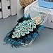 iPhone 8 Case, iPhone 7 Case (4.7 inch) - Mavis's Diary 3D Handmade Bling Luxury Peacock Fashion Feather Shiny Blue Diamond Sparkle Crystal Rhinestone Full Around Protective Clear Hard Cover