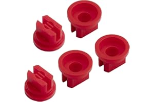 MroMax Flat Fan Spray Tip, 110 Degree Plastic Nozzle 0.4mm Orifice size for Agricultural Equipment Spray Cleaning, Cooling, Dedusting 10Pcs(Red)