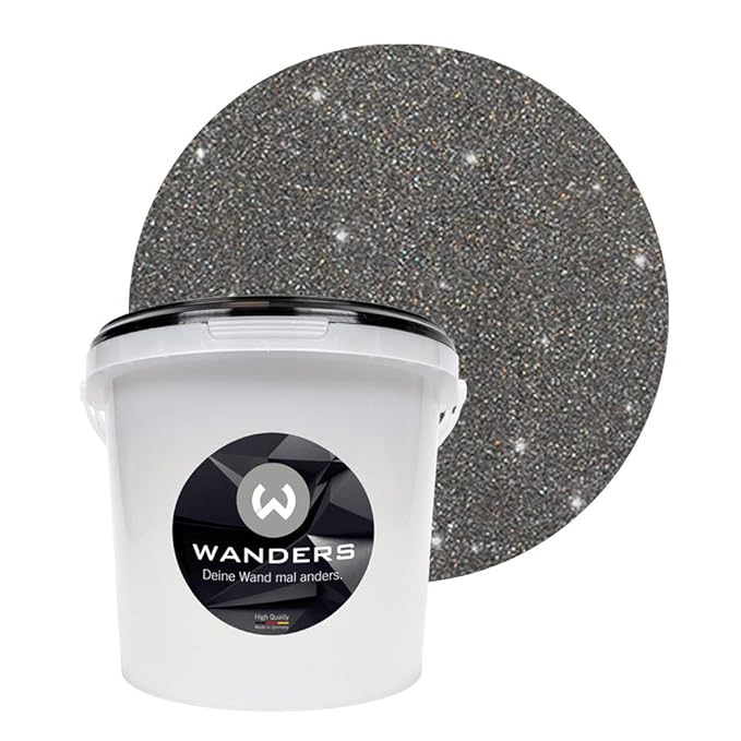 Wanders24 Pintura de brillo aspecto brillante (3 litros, Negro plata
