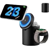 Foldable Magnetic 3 in 1 Wireless Charger Stand for iPhone Watch AirPods | A Must-have for Portable Travel,15W Magnetic Charging Station for iPhone 17 16 15 14 13 12 Series Wireless Charging Station