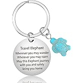 Shimmeroo Travel Turtle Keychain, Good Luck Charm for Women - Sea Turtle Pendant with Inspirational Card, Handbag & Backpack Accessories, Meaningful Gift for Travel Lovers, Friends & Family