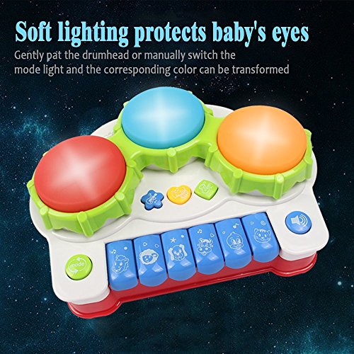 image for Musical toys, Tomons Music Piano Keyboard Drums Learning Toy Best Chri