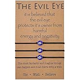 BOCHOI Evil Eye Bracelet for Women Good Luck String Bracelet Kabbalah Protection Friendship Wish Bracelet Jewelry for Girls Girlfriend Wife Mother Daughter