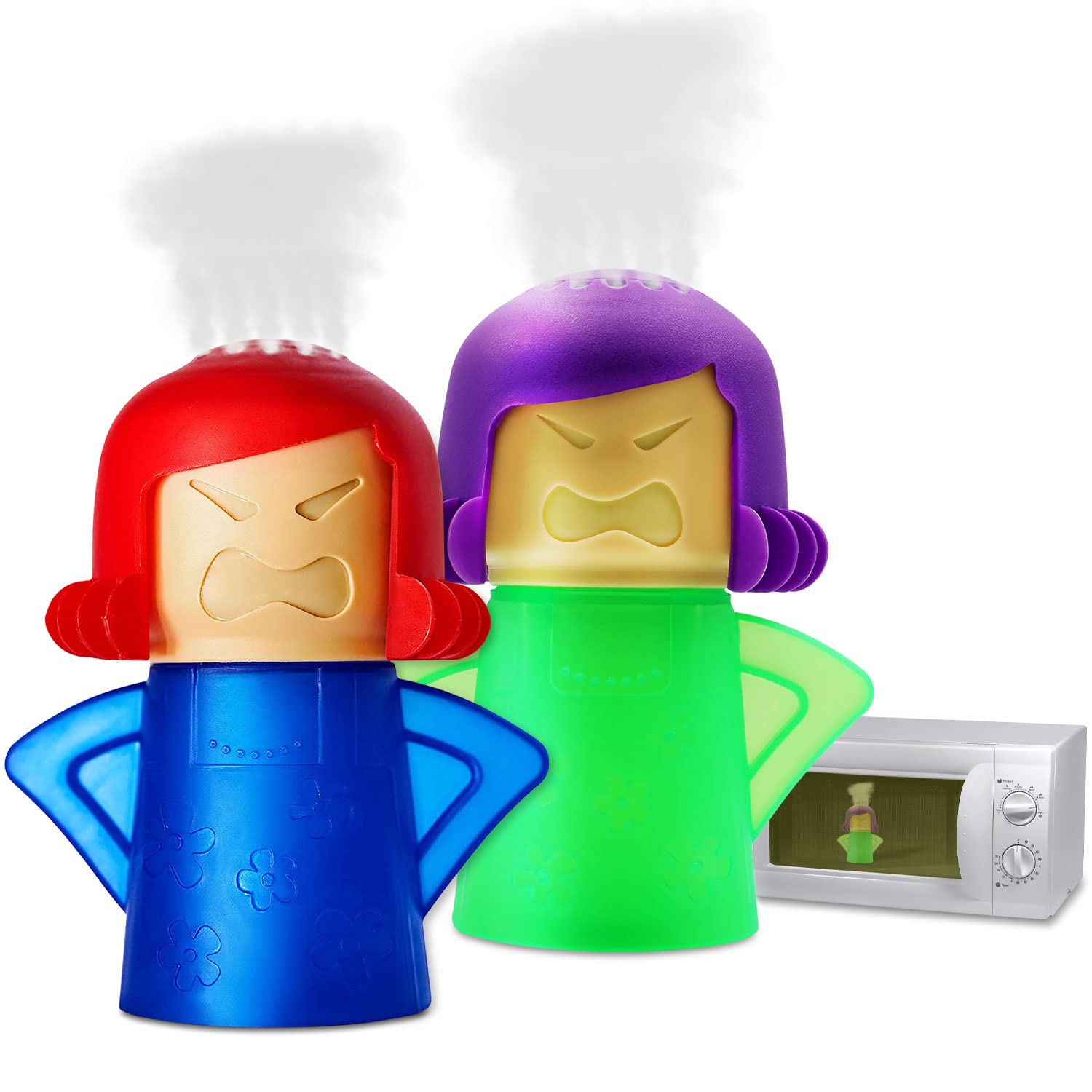 Photo 1 of Abnaok Microwave Cleaner, 2 PCS Angry Mama Microwave Cleaner Microwave Oven Steam Cleaner Easily Clean in Minutes Cleans Add Vinegar and Water for Home or Office