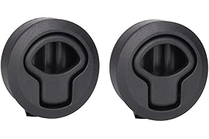 ADrivWell 2Pcs Black Plastic Slam Latch Flush Door Pull Latch for Boat Deck Hatch Flush Door Pull Latch