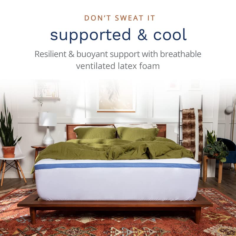 ViscoSoft Pillow Top Latex Mattress Topper King Made in USA Serene 3