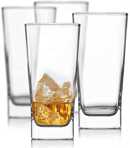 Amazon.com | Fifth Avenue Crystal Reflections Set of 4 All Purpose Wine  Drinking Glasses, 3 x 7, Clear: Wine Glasses: Mixed Drinkware Sets