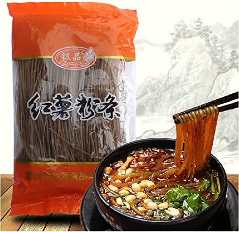 CNsnack Premium Noodle Yin Pin food green handmade sweet potato Vermicelli Hot and sour vermicelli By Chong Qing Specialty 320g (1 Packs)