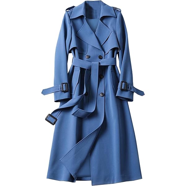 Amazon.com: Women Trench Coat Long Loose Jacket Faux PU Leather