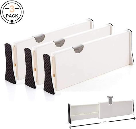 Amazon Com Koxuiuf Drawer Dividers Organizer 3 Pack Adjustable