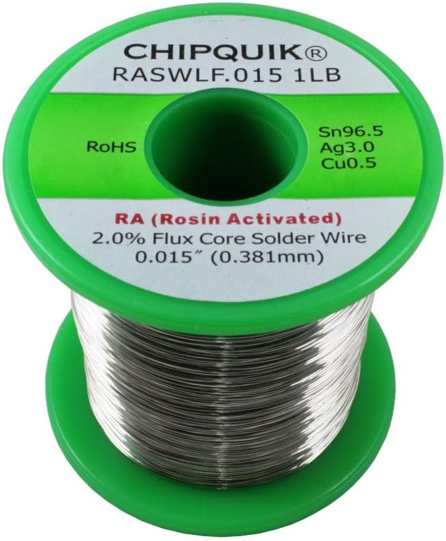 LF Solder Wire 96.5/3/0.5 Tin/Silver/Copper Rosin Activated .015 1lb
