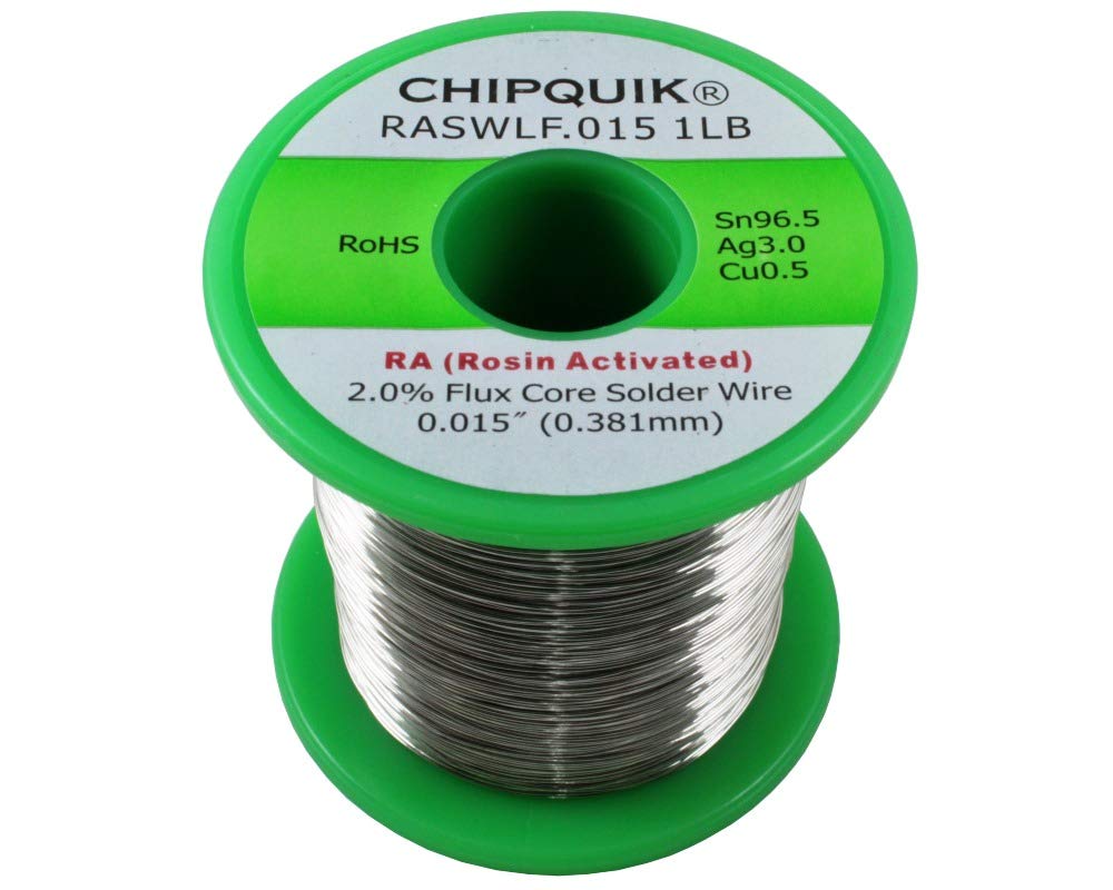LF Solder Wire 96.5/3/0.5 Tin/Silver/Copper Rosin Activated .015 1lb