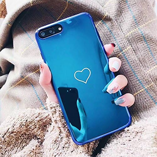 Somzie(TM) Love Heart Phone Case For iphone 7 Plus Case Fashion Funny Couples Back Cover For iphone 7 Cases Cartoon Capa[i7p Blue]