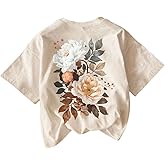 SOLY HUX Women's Floral Top Graphic Tees Crewneck Short Sleeve Summer Tops Boho Vacation Outfit