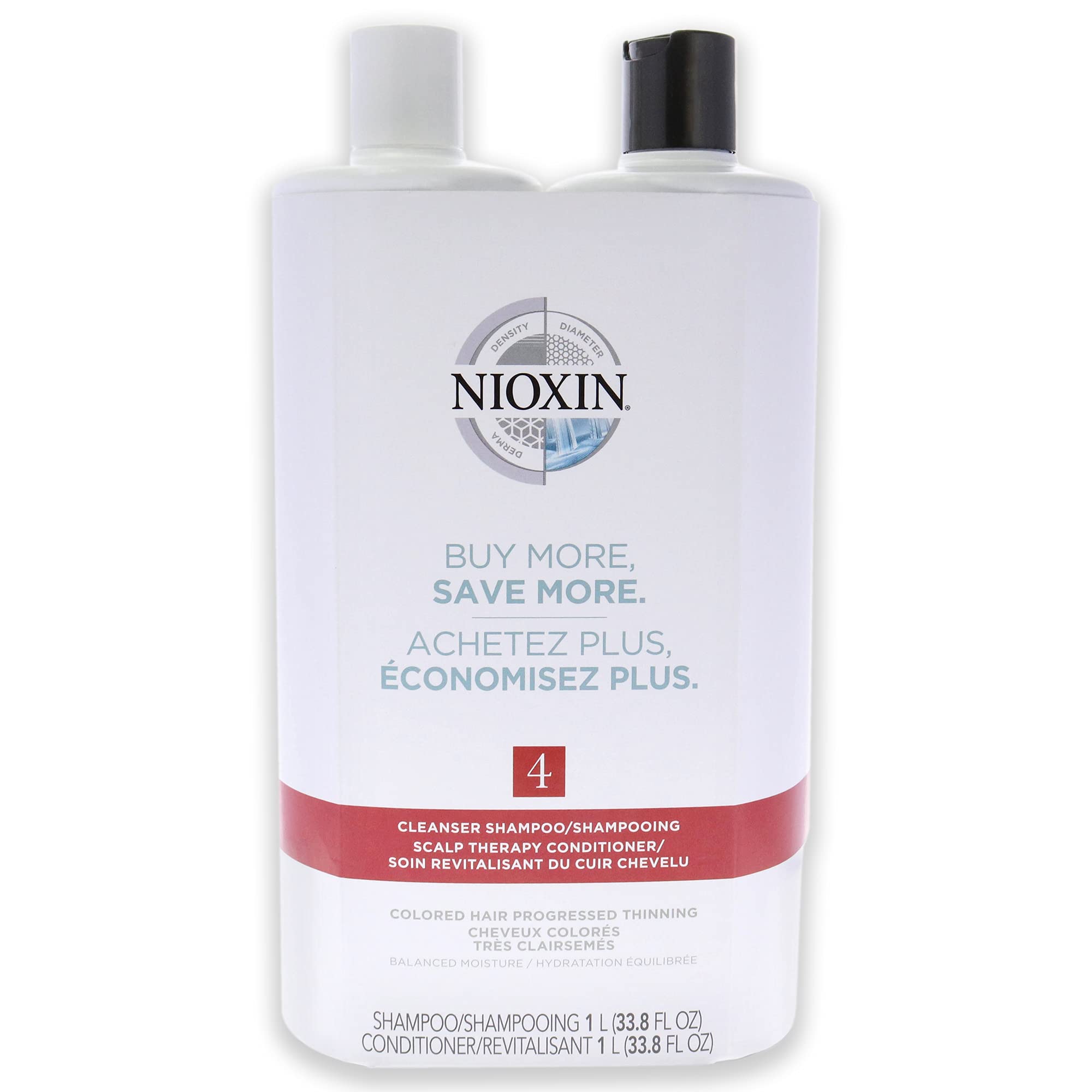 Nioxin System 4 Cleanser & Scalp Therapy Conditioner Duo 33.8 OZ