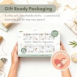 Tiny Trees Baby Muslin Cloths 6 Pack 70x70cm Extra Soft Cotton Muslin view 8