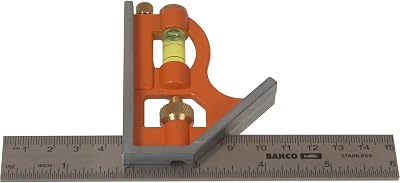 Bahco XS Combination Square 150mm Stainless Steel 90/45 Degree