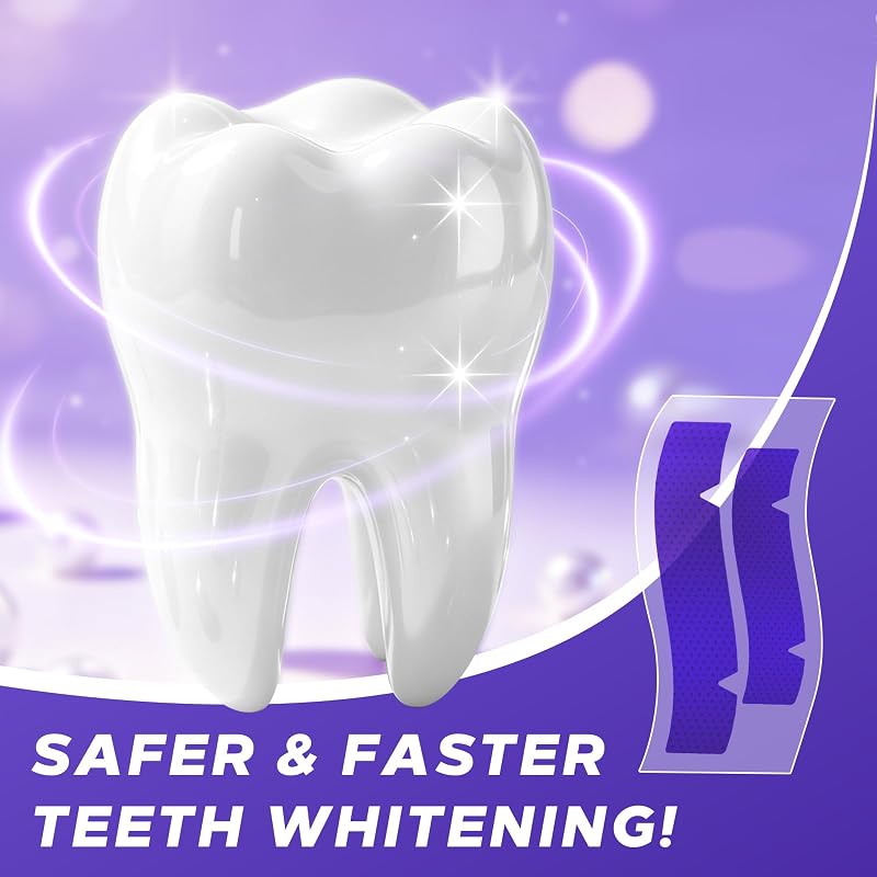 Tiras Blanqueadoras Dientes Moradas - 28 Tiras | Kit Blanqueador Dental Profesional con Tecnología Púrpura Correctora de Color | Blanqueamiento Dental Seguro para el Esmalte y Resultados Rápidos — foto 6 de 8